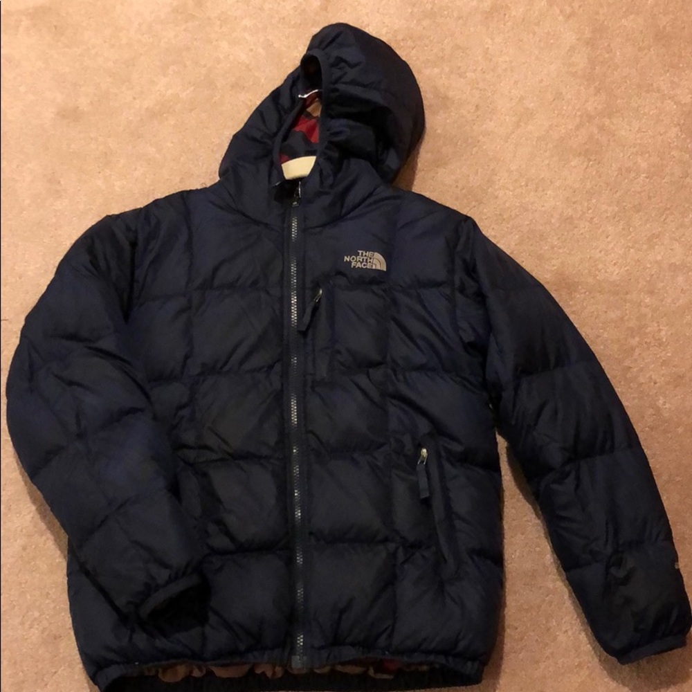 North face navy down jacket